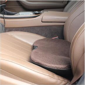 Car Seat Cushion, Auto Memory Foam Wedge Seat Pad, Sciatica Tailbone Low Back Pain Relief Pillow for Driver, Breathable Non Slip Orthopedic Support Pad, Car Accessories (Beige)