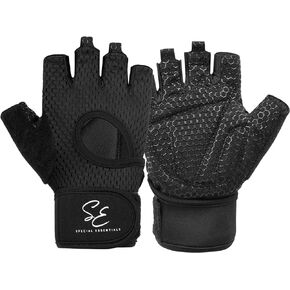 Workout Gloves for Men & Women - Fingerless Weight Lifting Gloves with Non-Slip Padding for Gym Training, Cycling and Exercises