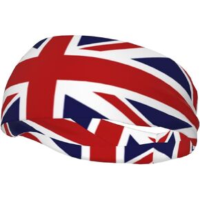 Retro UK Flag Workout for Headbands Women Men UK British Flag Headbands Headband for Women Men Sports Sweatband