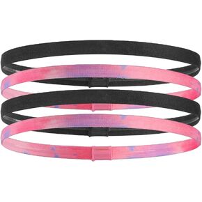 JBM 4 Pieces Sport Thin Headbands for Men Athletic Hair Bands Men Ridding Headband for Women Helmet Headbands for Workout, Running and Sports, Under Ridding Helmet Headbands