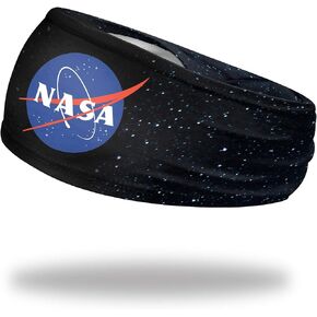 Suddora NASA Headband, Breathable Sweatband for Space Exploration Pride, Non-Slip Fabric Sweatband for Football, Tennis, Workout, Costumes & Cosplay