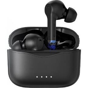 Wireless Earbuds Bluetooth 5.2 in Ear Headphones Built-in Microphone, IPX5 Waterproof, Immersive Premium Sound with Charging Case for Sports/Workout/Gym (Black)