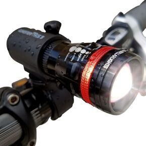Solid Aircraft Aluminum Bike Light - Bright 240 Lumens LED Bicycle Headlight with Tail Light - Waterproof - Mounts in Seconds - NO Tools Required