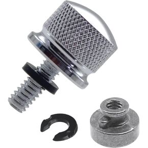 Stainless Seat Bolt Nut Kit Compatible for Harley Davidson 1996-2021(Black Bolt+nut kit) (Black)