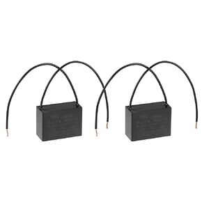 uxcell Ceiling Fan Capacitor CBB61 15uF 250V AC 2 Wires Metallized Polypropylene Film Capacitor 47x34x22mm for Electric Fan Pump Motor Generator 2Pcs