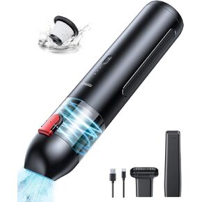 CAFELE Cordless Car Vacuum - 3000/ 6000pa Dual Suction Modes Handheld Wireless Vac with 7500mAH Battery, HEPA Filter, USB Rechargeable, Mini Wireless Vacuum for Pet Hair, Crumbs, and Detail Cleaning