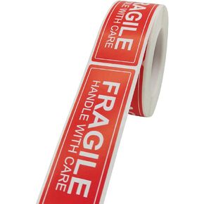 3" X 1" Handle with Care - Do Not Bend - Thank You Shipping Stickers Labels, 250PCS Per Roll
