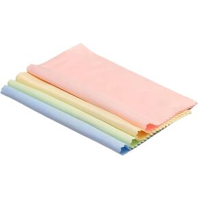 10Pcs Colorful Glasses Cleaning Cloth Lens Cloth Wipes Eyeglasses Care for Home Clean Fabric 14 * 14cm