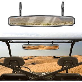 Dasen 15" Rear View Convex Mirror w/Adjustable Clamp Kit for 1.5''/1.75'' Roll Round Bar Compatible with Polaris RZR 800 900 1000 Ranger Arctic Cat Wildcat Kawasaki Teryx Yamaha Wolverine