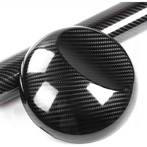 6D High Gloss Black Carbon Fiber Vinyl Bubble Free Air Release Car Wrap Film Automotive DIY Decals (12" X 60" / 1 FT X 5 FT)