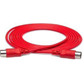 Hosa MID-310RD 5-pin DIN to 5-pin DIN Red MIDI Cable, 10 feet