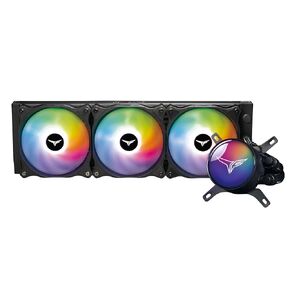 TEAMGROUP T-Force Siren GD360E AIO ARGB CPU Liquid Cooler Compatible with AMD Ryzen/Intel (LGA1700, AM5) All-in-One 4000 RPM Pump Fan Speed 600-2000 RPM Thin Nylon x Rubber Tubes White TB130602