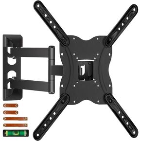 TV Wall Mount for 23-60 inch, Full Motion Swivel Tilt Extension Articulating Corner TV Bracket for Flat Curved Max 88 lbs Max VESA 400x400mm TV, Universal Adjustable Single Stud TV Wall Mount