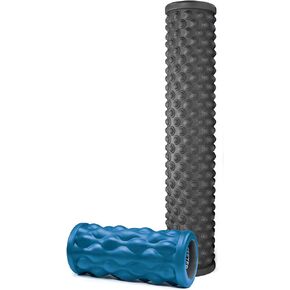 Teeter Massage Foam Roller Bundle - Textured for Deep Tissue Muscle Relief to Boost Recovery, Flexibility, Mobility - Back Pain Relief, Sports Massage, Myofascial Release
