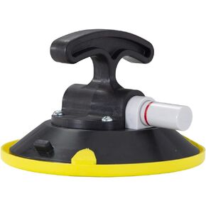 IMT 6" Glass Suction Cup Pump Active, T-Handle Vacuum Suction Cup Glass Lifter with Concave Plate for Flat/Curved Surface