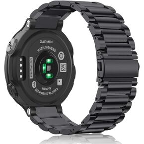 Fintie Band Compatible with Garmin Forerunner 235, Stainless Steel Metal Replacement Watch Strap Bracelet Compatible with Garmin Forerunner 235/220/230/620/630/735XT Smartwatch