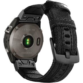 Abanen Quick Fit 26mm Nylon Watch Band for epix Pro 51mm / Fenix 7X / Fenix 6X / Fenix 5X / Instinct 2X, Woven Durable Military Sport Wristband Strap for Garmin Enduro,Tactix Delta