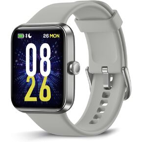 Smart Watch for Men Women, Activity Fitness Tracker with Blood Oxygen Heart Rate Sleep Monitor, 1.69" DIY Full Touch Display smartwatch for iPhone Android Phone, 5ATM Waterproof, Black