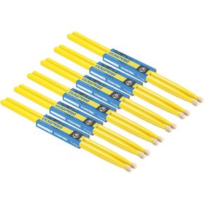 PATIKIL 6 Pairs Maple Wood Drumstick Anti Slip Drum Stick 5A Black for Drumming Musical Instrument Percussion