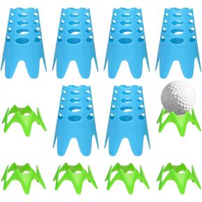 zhuohai 12Pcs Golf Simulator Tees ，Plastic Golf Mat Tees Tools for Outdoor Indoor Winter Turf and Driving Range Home Training Golf Tees