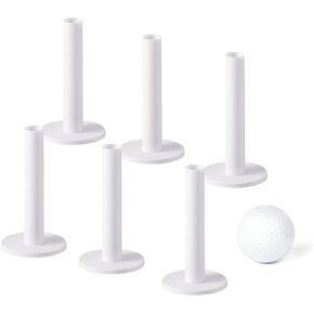 MAZEL Premium Rubber Golf Tees for Mats - High Performance Rubber Tees Holder Set for Driving Range & Indoor Outdoor Practice Mat