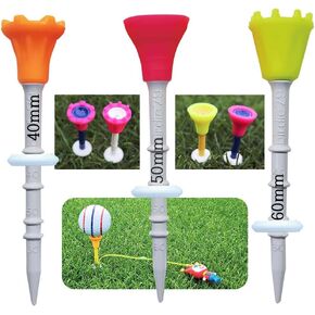 Upgraded Premium Big Head(Silicone) Golf Tees 3-1/4 – Height Adjustable – Easy Tee Up -Tee Off with Greater Consistency – Excellent Durability – Golf Tee Hanger – 1Pack