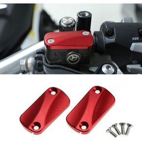 2Pcs Motorcycle Brake Fluid Reservoir Cover Cap,CNC Aluminum Anti-rust Durable Brake Oil Cap for Sur Ron Ultra Bee Dirt Bike Accessories (Black)