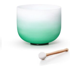 Crystal Singing Bowls 432 hz,12inch Color Frosted Quartz Sound Meditation Bowl Root Chakra for Yoga Healing Sound Energy Vibration Balance