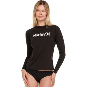 Hurley Rash Guard for Women, Womens Rash Guard Long Sleeve Shirts, Rashguard Swim Shirt Women UPF 50+ SPF & UV Protection