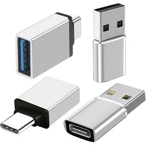 محول USB C إلى USB 4 حزم، موصل كابل شاحن من النوع C إلى USB A، محول USB C ذكر إلى USB3.0 أنثى متوافق مع MacBook Pro/Air 2021 والمزيد من أجهزة Thunderbolt 3/Type C in Kuwait
