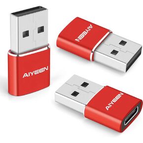 Upgraded USB C Female to USB A Male Adapter,Type C to USB A Charger Cable Converter for Apple AirPods,MacBook,iPhone 12 13 14 15 Series,iPad Mini 6,Samsung Galaxy S20 S21 S22 (3Pack Silver)