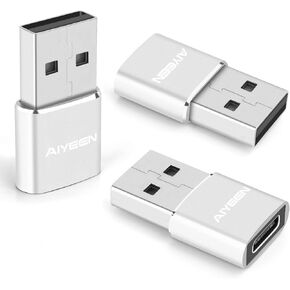 Upgraded USB C Female to USB A Male Adapter,Type C to USB A Charger Cable Converter for Apple iWatch 7 AirPods,MacBook,iPhone 12 13 14 15 Series,iPad mini 6,Samsung Galaxy S20 S21 S22 (3Pack RG) in Kuwait