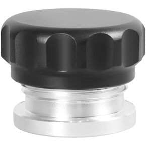 AUCELI ID 1.5in 2in Aluminum Alloy Weld Billet On Filler Neck with Cap, Oil Fuel Water Tank Reservoir Cap, Universal Automobile Accessories Parts For Car Filler Neck Cover Refitting Black (1.5")
