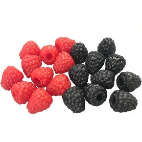 20pcs Artificial Raspberry Simulation Fake Raspberries Lifelike Photography Props Small Berries Decoration for Crafting/Table Centerpieces/Wedding Party Ornaments