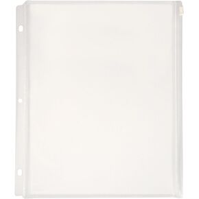 Lion Ex panding Zipper Binder Pocket, Clear, 1 Pocket (24700-CR)