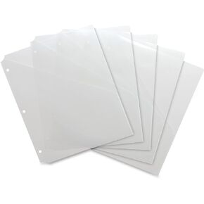 Business Source 32375 Binder Pockets, Poly, Letter, 8-1/2-Inch x11-Inch , 5/PK, Clear