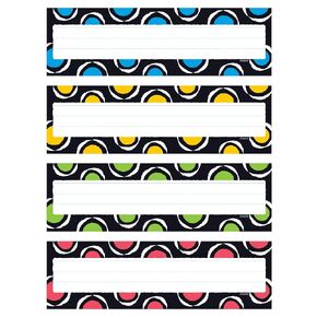 TREND enterprises, Inc. T-69956 Bold Strokes Circles Desk Toppers Name Plates VAR.Pk, 32 ct