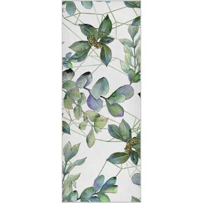 Green Eucalyptus Leaves White Magnolia Tree Yoga Towel,Hot Yoga Mat Towel - Sweat Absorbent Non-Slip Yoga Towel for Hot Yoga Pilates Gym Workout 73x27inch