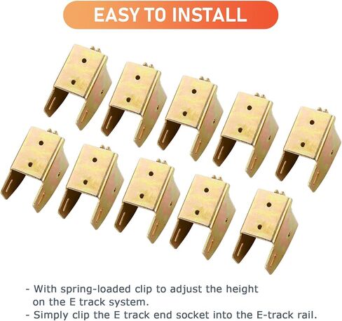 10 Pack E Track Wood Beam Socket Fittings,E Track Beam Socket,E-Track Accessories Wood Beam Brackets,Cargo Storage Lumber Bracket for Cargo Control, Shelf Brackets,Cargo Trailer in Saudi Arabia