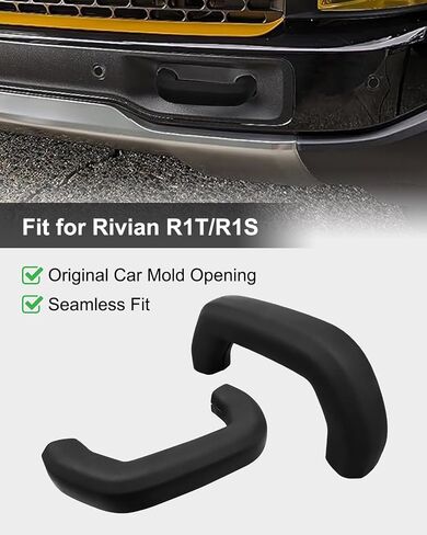 2PCS Tow Hook Covers Fit for Rivian R1T/R1S, Black Silicone Cover Trailer Hitch Cover Protectors Exterior Accessories in Saudi Arabia