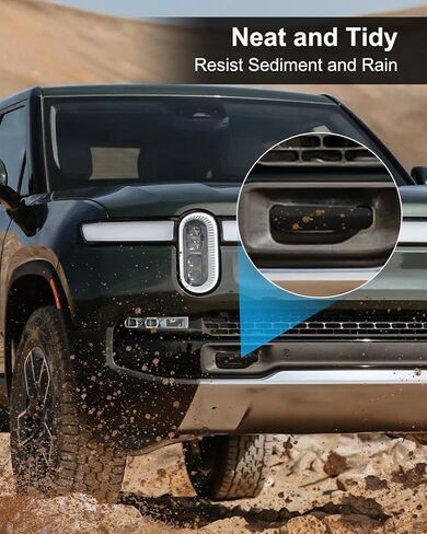 2PCS Tow Hook Covers Fit for Rivian R1T/R1S, Black Silicone Cover Trailer Hitch Cover Protectors Exterior Accessories in Saudi Arabia
