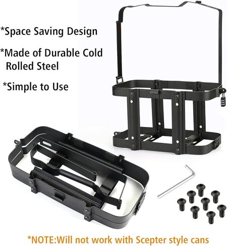 Jerry Gas Oil Can Mount Holder Rack, For 5 Gallons (20 Liters), Strong Welded Durable Structure for automotives, excavators, boats in Saudi Arabia