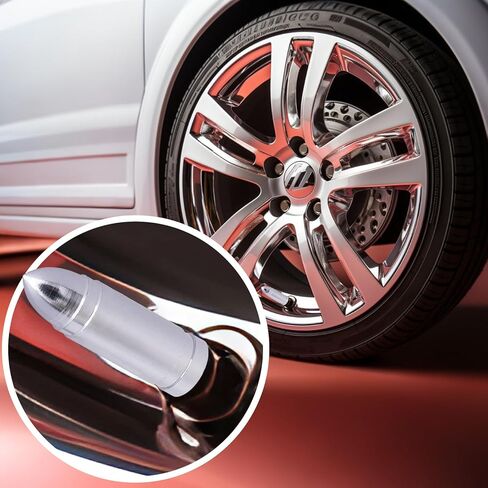 4PCS Bullet Style Tire Valve Stem Caps, Corrosion Resistant, Universal Aluminium Alloy Dustproof Tire Valve Stem Covers for Cars, SUV, Trucks, Bikes, Motorcycles, Bicycles(Black) in Kuwait