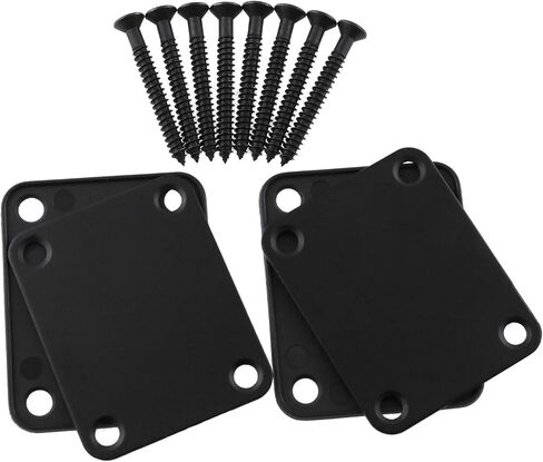 مجموعتان من لوحة رقبة الجيتار الكهربائي مع براغي لوحة رقبة الجيتار برقبة مربعة ولوحة فولاذية لتوصيل الجسم للقيثارات الكهربائية والجاز والباس والذهبي in Kuwait