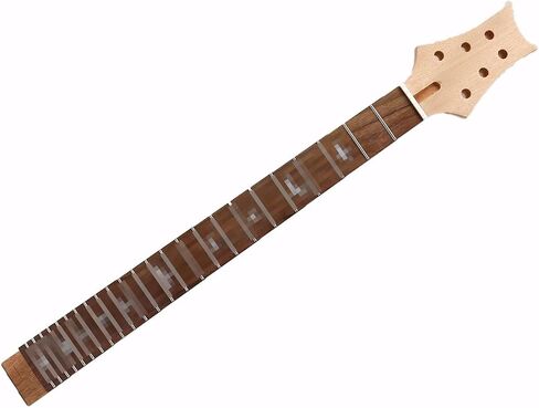 Electric Guitar Neck 24 Fret 25.5 Inch Mahogany Rosewood Bird Inlay Fretboard Guitar Neck Unfinished Set in Heel Guitar Neck Replacement (Bird Inlay) in Saudi Arabia