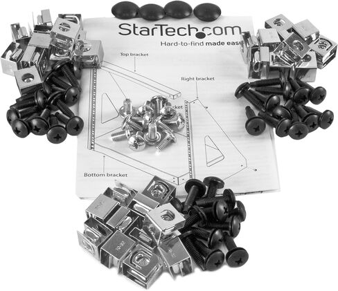 StarTech.com 2-Post 16U حامل خادم سطح المكتب عالي التحمل، حامل كمبيوتر صغير مفتوح الإطار 19 بوصة، رف شبكة مدمج لمعدات AV / الاستوديو / البيانات / تكنولوجيا المعلومات، رف منزلي/مكتب ثنائي الوظيفة، TAA (2POSTRACK16) in Saudi Arabia