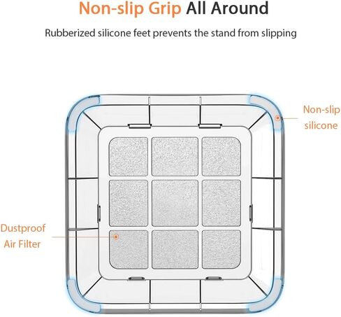 IFCASE غبار سطح المكتب، حامل فلتر الهواء لجهاز Mac Mini 2010-2023 M1 M2 Pro، Mac Studio M1 M2 Max/Ultra (فضي) in Saudi Arabia