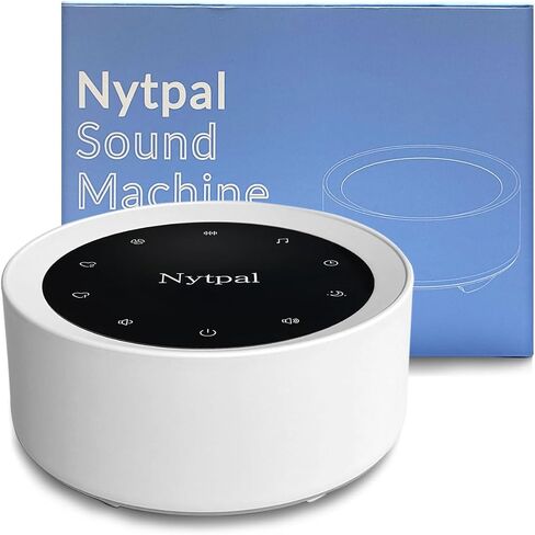 جهاز صوت النوم بالضوضاء البيضاء من Nytpal مع 20 صوتًا مهدئًا، الوظيفة المفضلة، أضواء ليلية، التحكم في مستوى الصوت، مؤقت وذاكرة، يتميز بآلة معالجة صوتية مدمجة للاسترخاء للأطفال والبالغين in Saudi Arabia