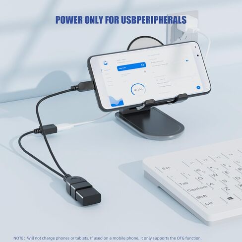 كابل مقسم Micro USB OTG، محول USB صغير 2 في 1 إلى USB (كابل OTG + كابل الطاقة) لعصا النار وبلاي ستيشن كلاسيك والمزيد - عبوتان in Kuwait