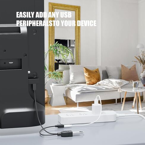 كابل مقسم Micro USB OTG، محول USB صغير 2 في 1 إلى USB (كابل OTG + كابل الطاقة) لعصا النار وبلاي ستيشن كلاسيك والمزيد - عبوتان in Kuwait